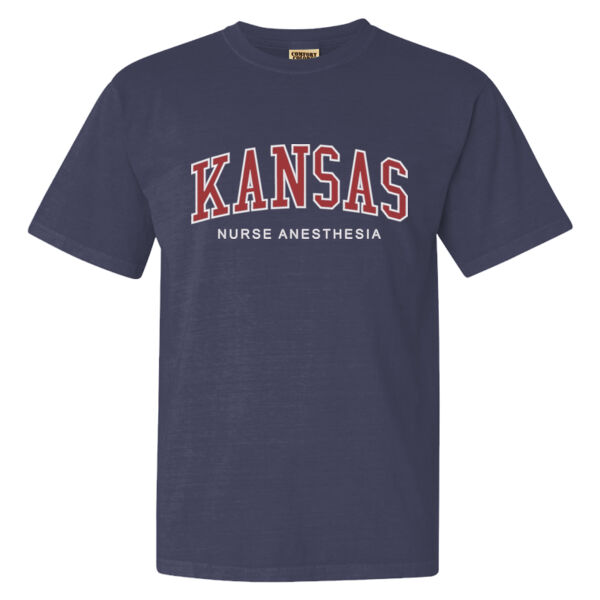 Kansas Nurse Anesthesia Embroidered Comfort Colors T-shirt Thumbnail
